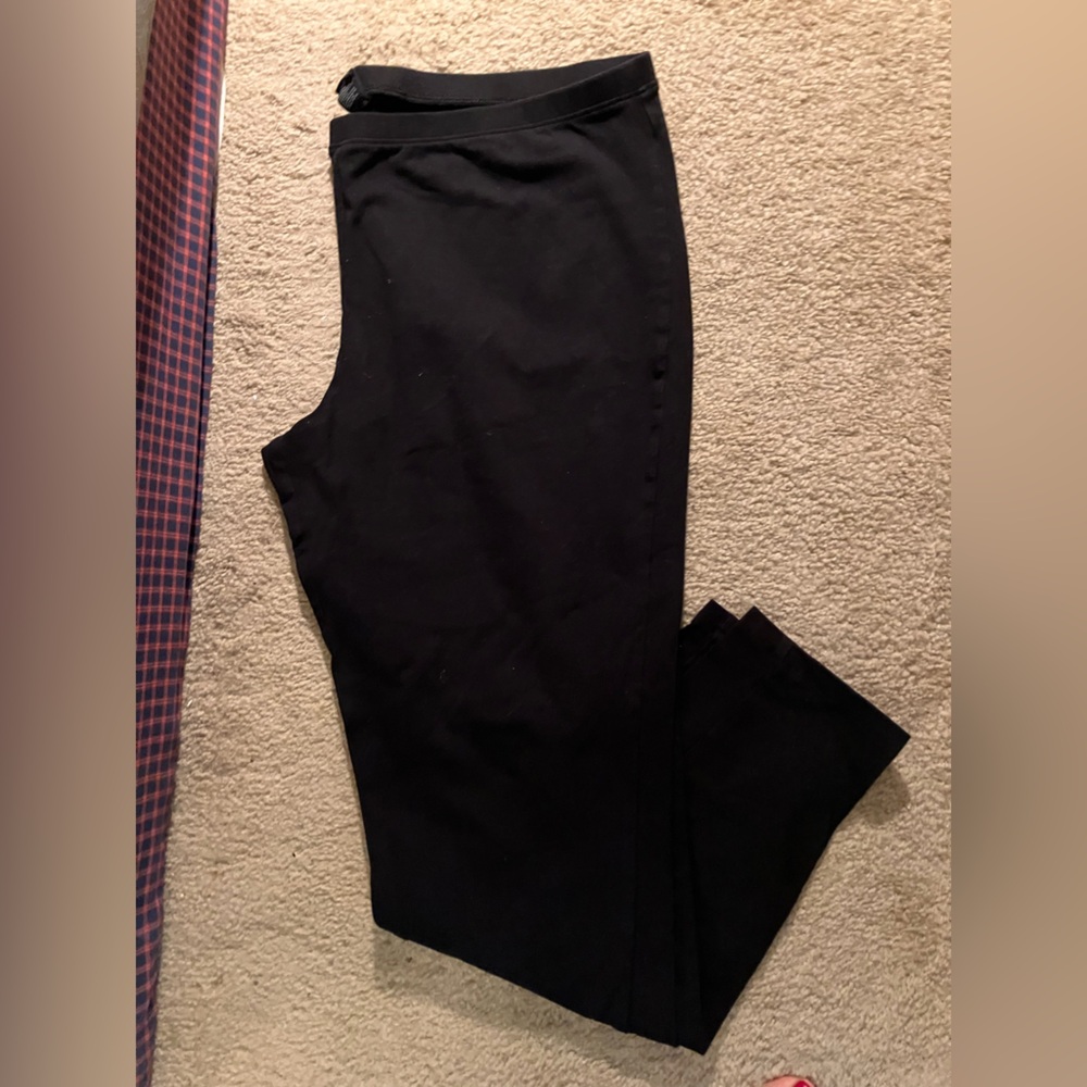 Hue cotton Black Stretch Knit Pants